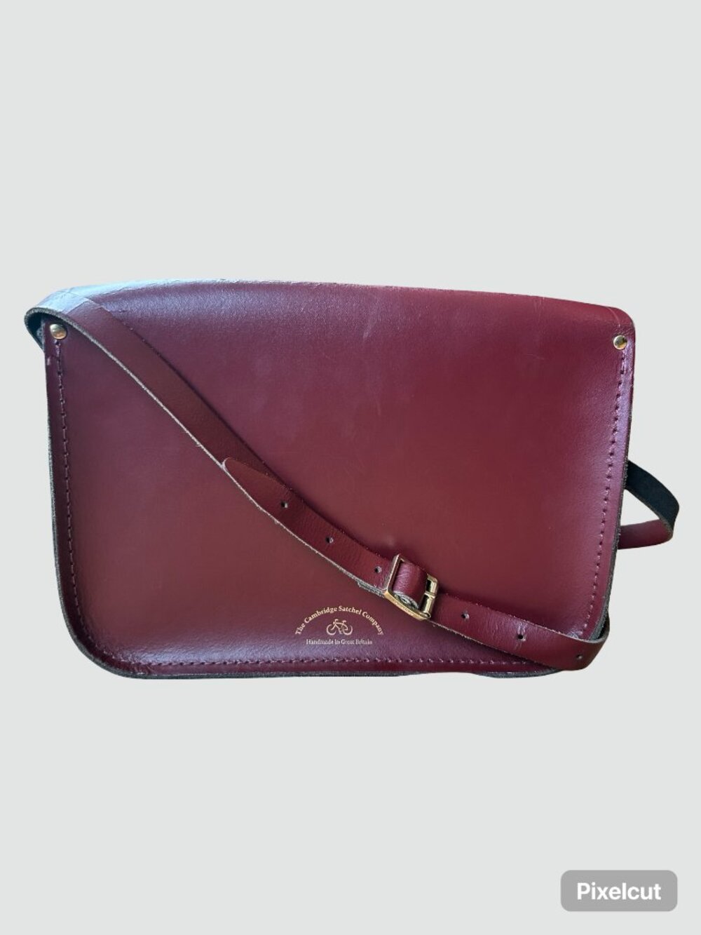 The Cambridge Satchel Company Crossbody Bag, Two Tone Blue and Burgundy Leather - Picture 7 of 13
